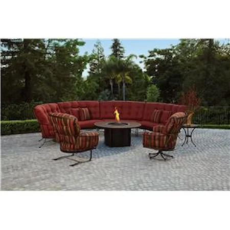 6 Pc. Sectional and Chair Outdoor Room Group